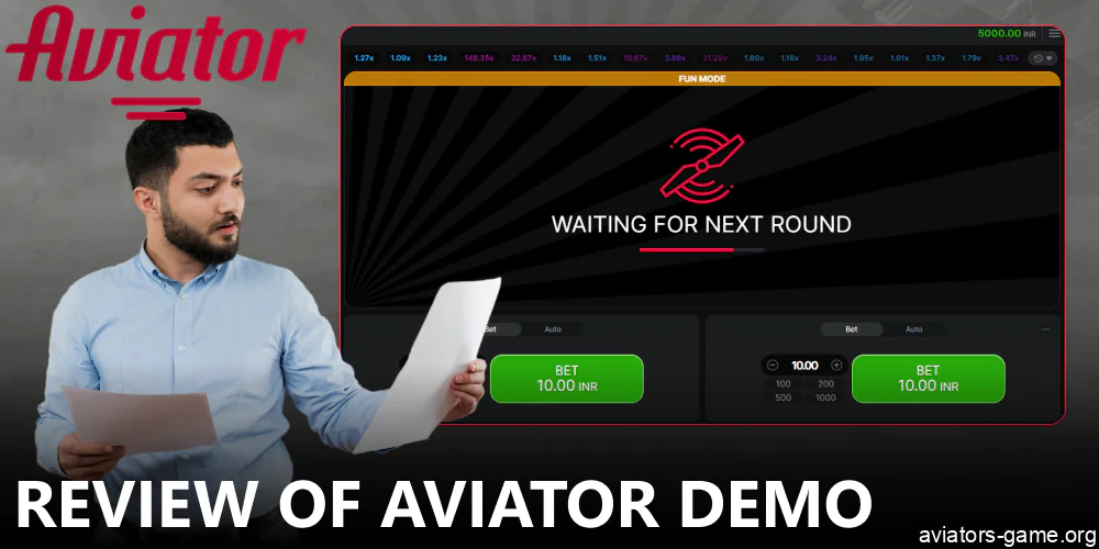 Review of the main features of Aviator demo mode