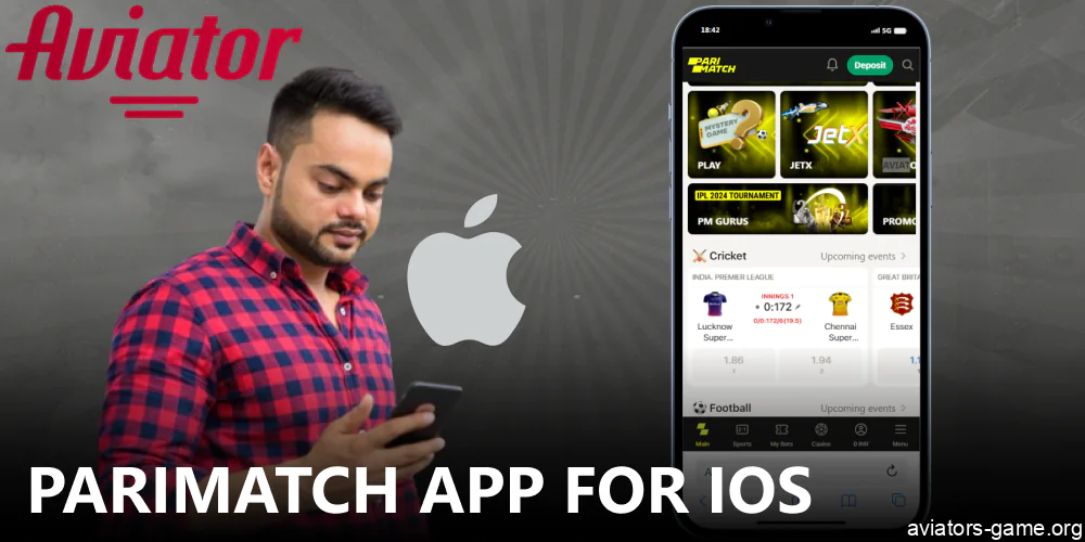 Instruction on downloading Parimatch Aviator App on iOS