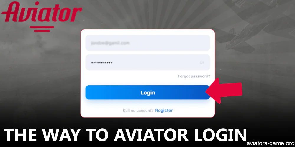 Instuctions on how to login to an online casino to start playing Aviator