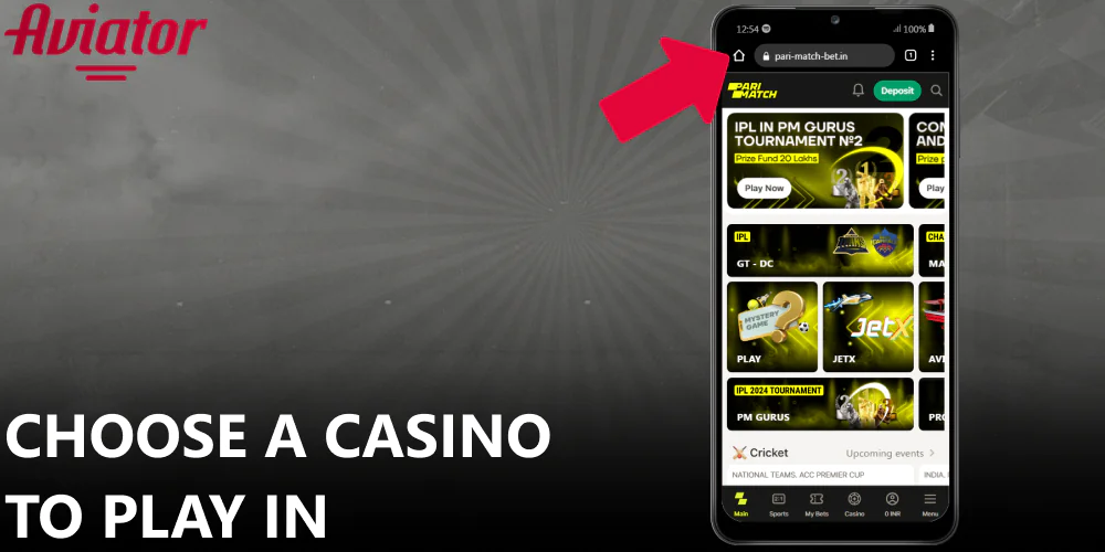 Choose a casino to play Aviator game in