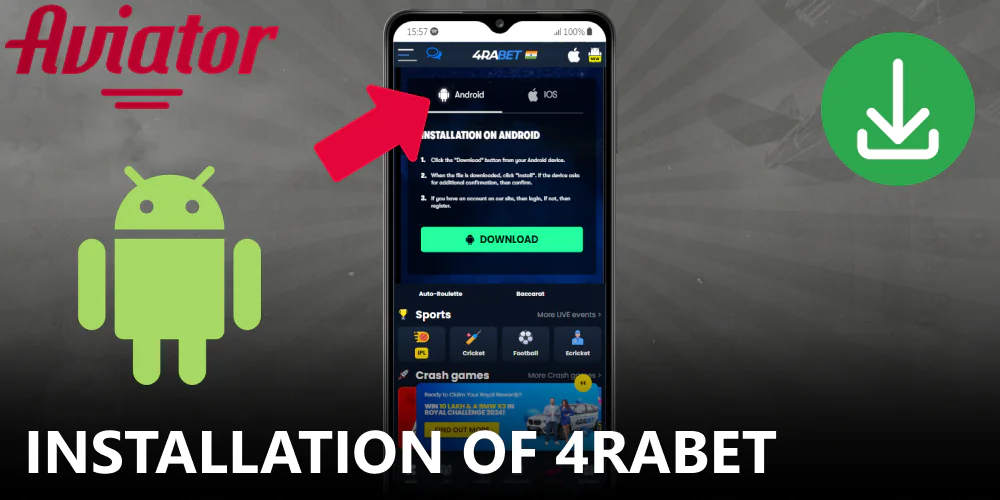 Guide on installing 4rabet Aviator App on Android