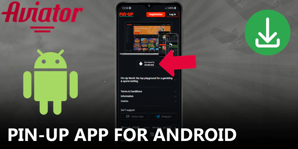 Instructions on installinng Pin-Up Aviator app for Android