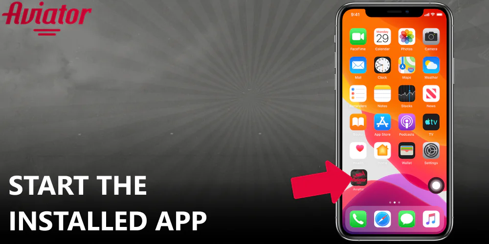 Start the installed Aviator app