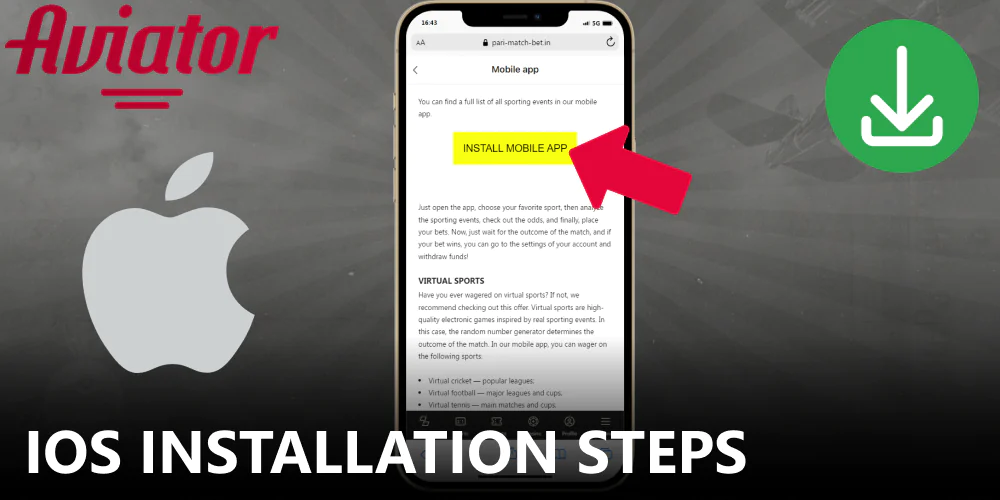Guide on installing Parimatch Aviator App on iOS